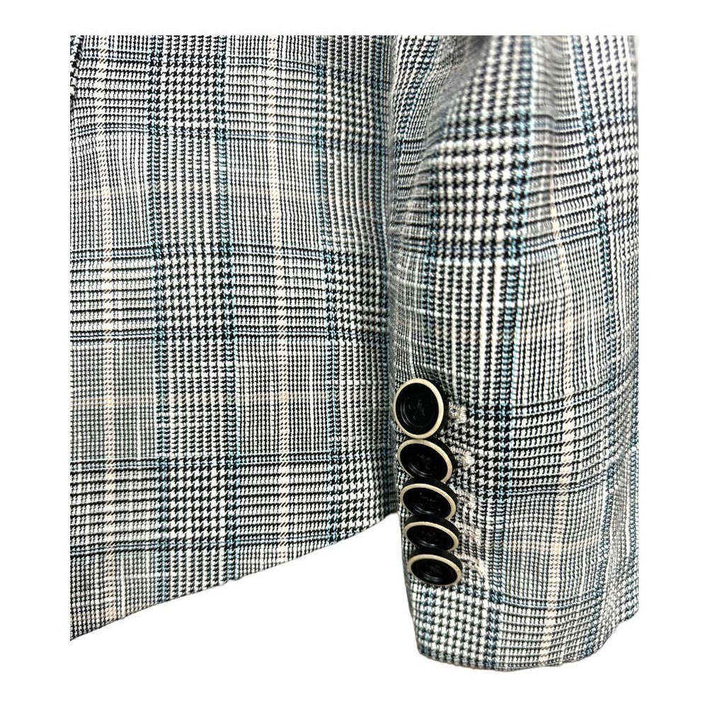 Veronica Beard Micro Houndstooth Plaid Single Bre… - image 4